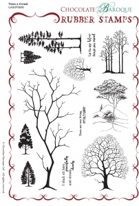Trees a Crowd Rubber Stamp sheet - A5